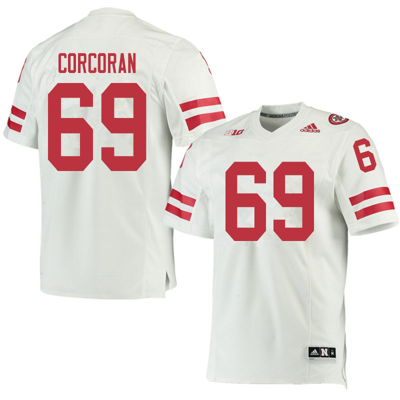 Men #69 Turner Corcoran Nebraska Cornhuskers College Football Jerseys Sale-White - Click Image to Close